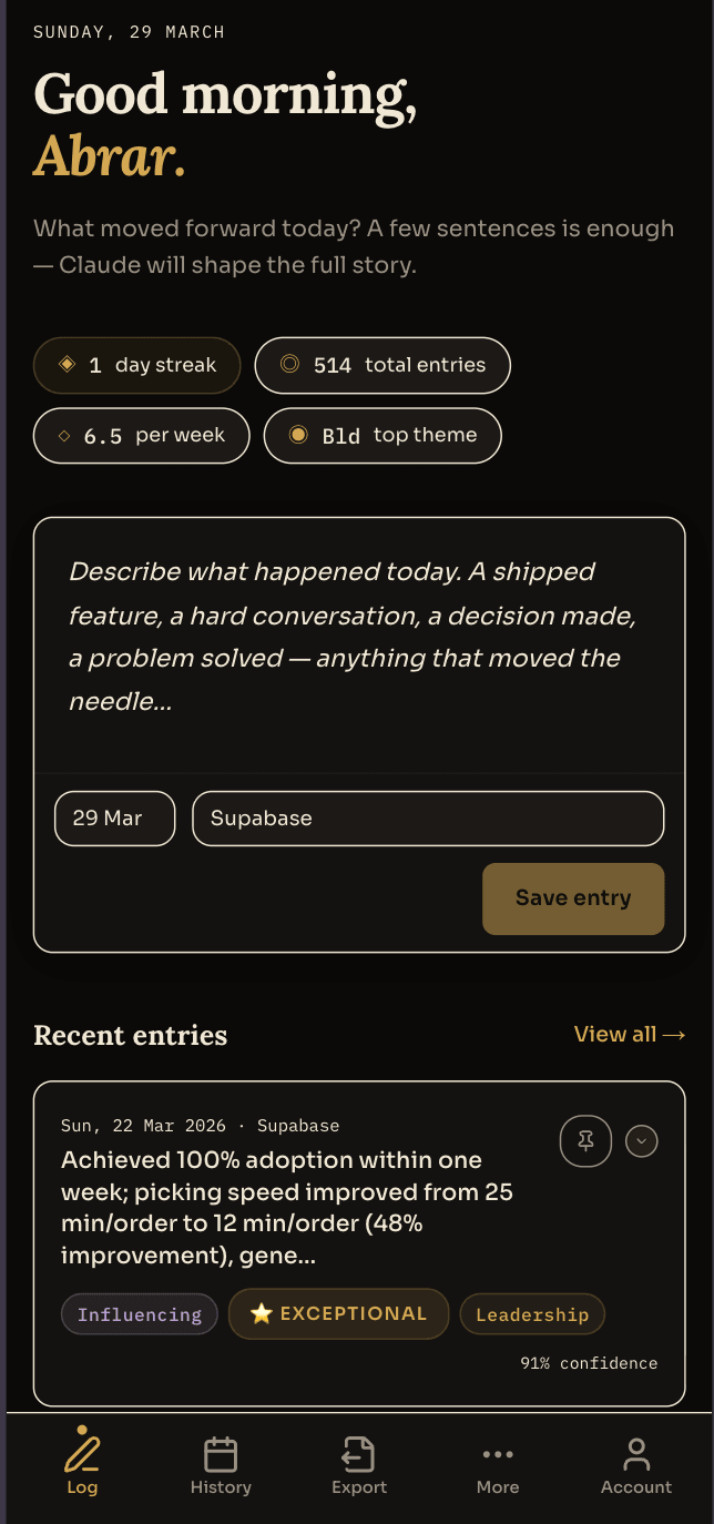 Daily capture prompt